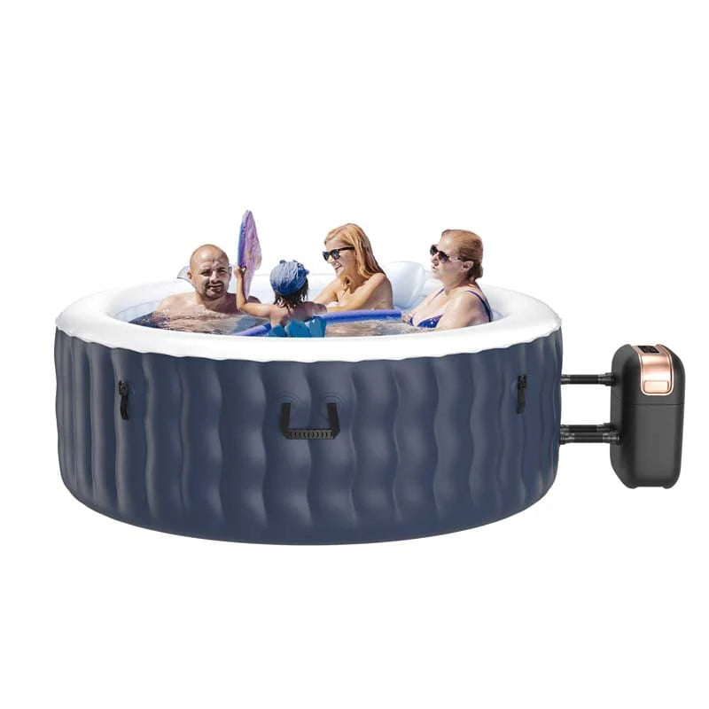 4-Person Inflatable Hot Tub Spa - 108 Bubble Jets, 2240W Heated Blow-Up Pool with Cover, Pump & Filter