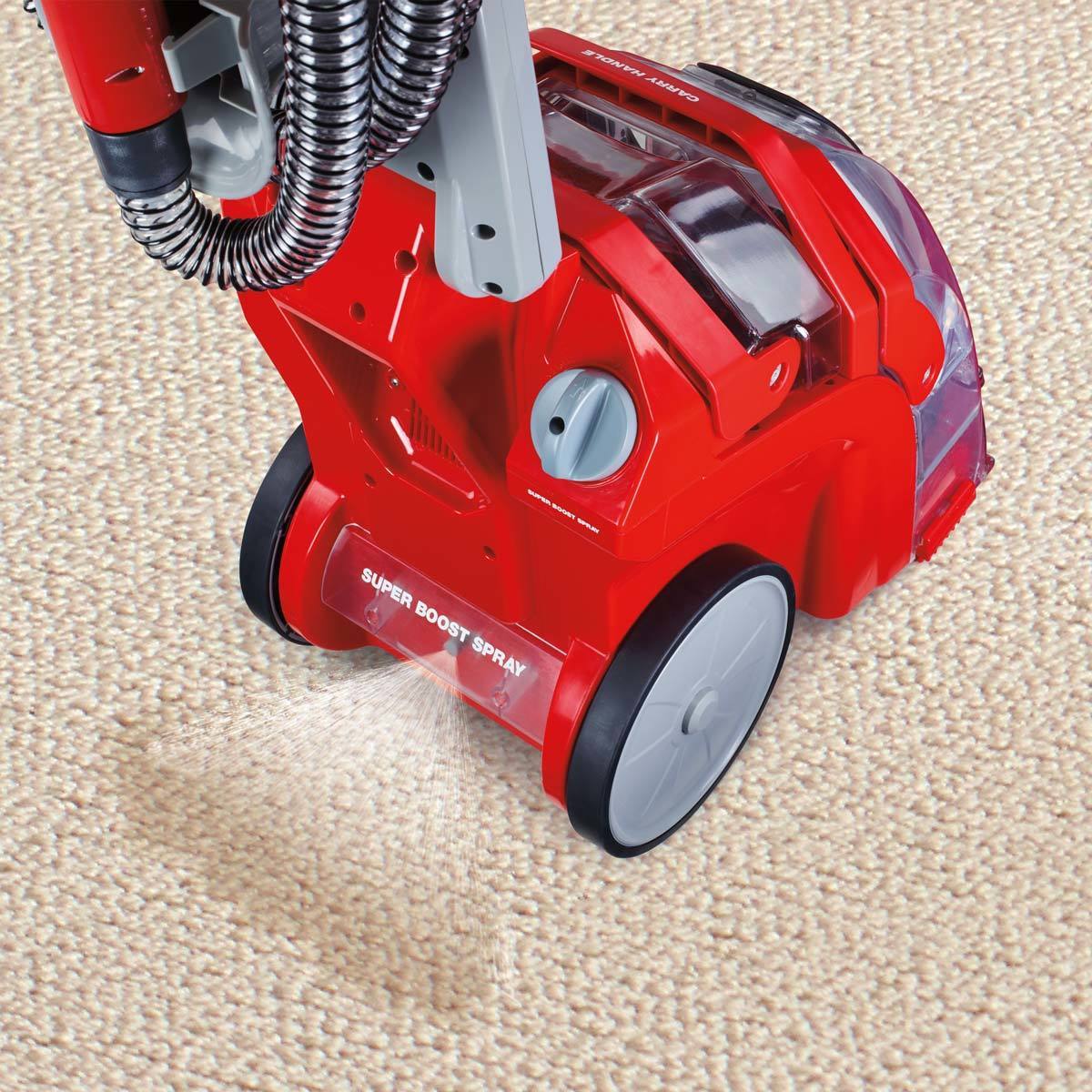 Rug Doctor Deep Carpet Cleaner Machine – 3.8L, 1300W, with 2 x 1L Carpet Detergent, Red
