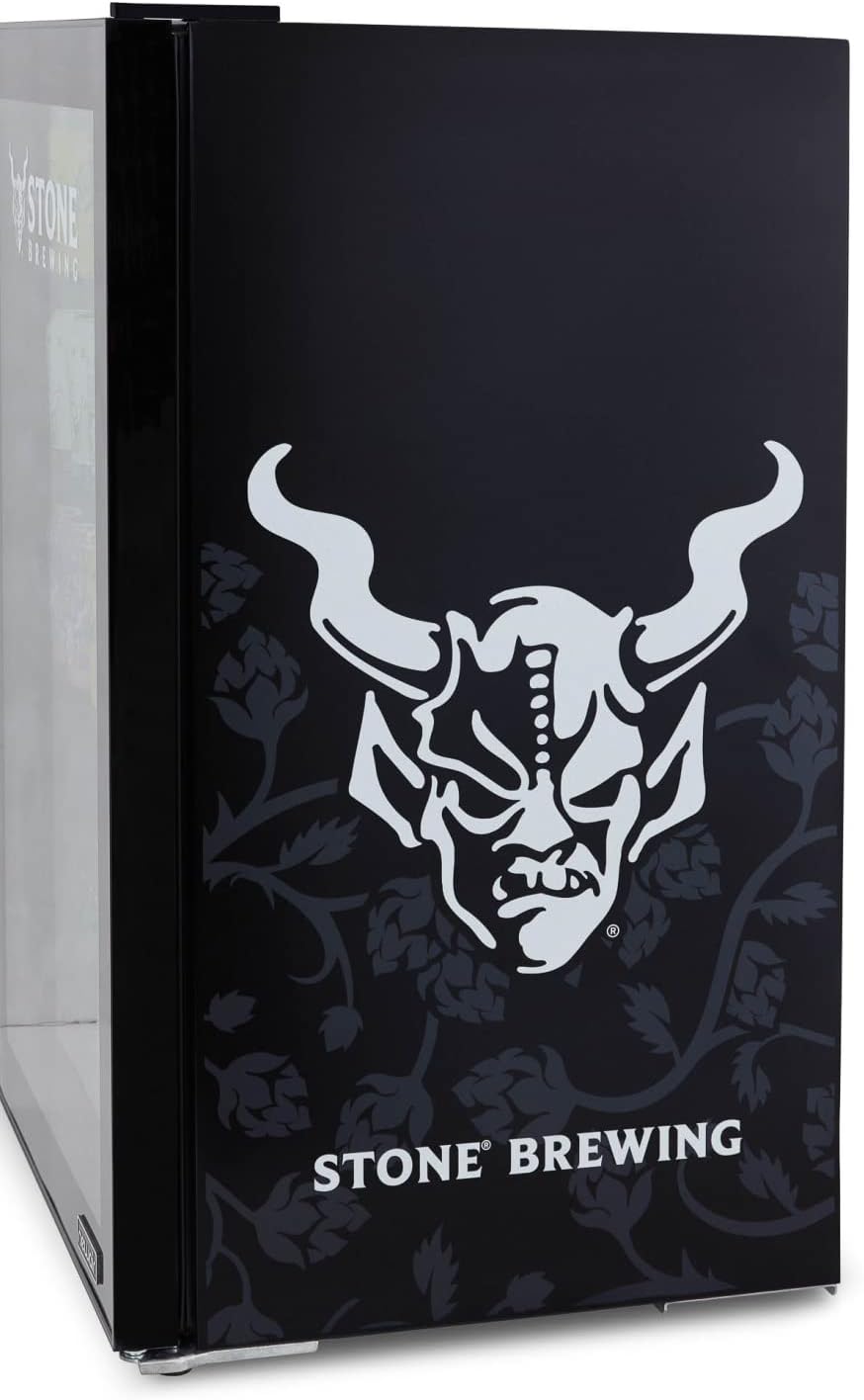 NewAir 126 Can Beverage Refrigerator – Freestanding Mini Fridge, Glass Door, LED, 7 Settings