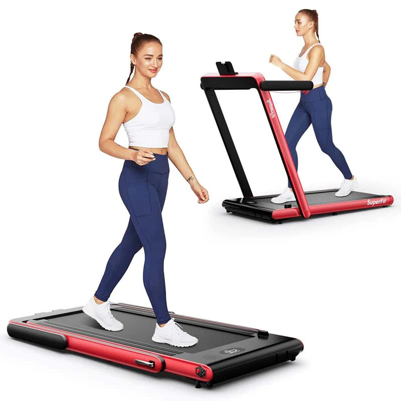 2-in-1 Folding Under Desk Treadmill – 2.25 HP, 0.6–7.5 mph, App, Speaker & Remote