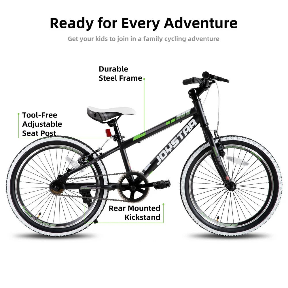 JOYSTAR Lubbock Kids Mountain Bike 20" and 24" Single-Speed Bicycle for Boys and Girls