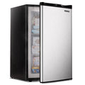 Silver EUHOMY 3.0 cubic foot single-door compact upright freezer