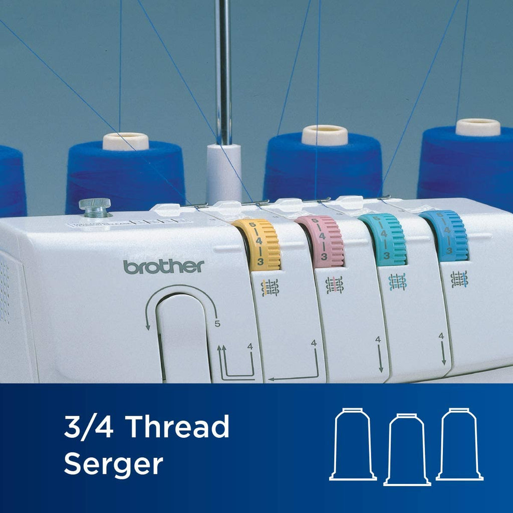 Brother 1034D Heavy-Duty Metal Frame Overlock Serger, 1,300 Stitches/Min with Differential Feed & 3 Feet