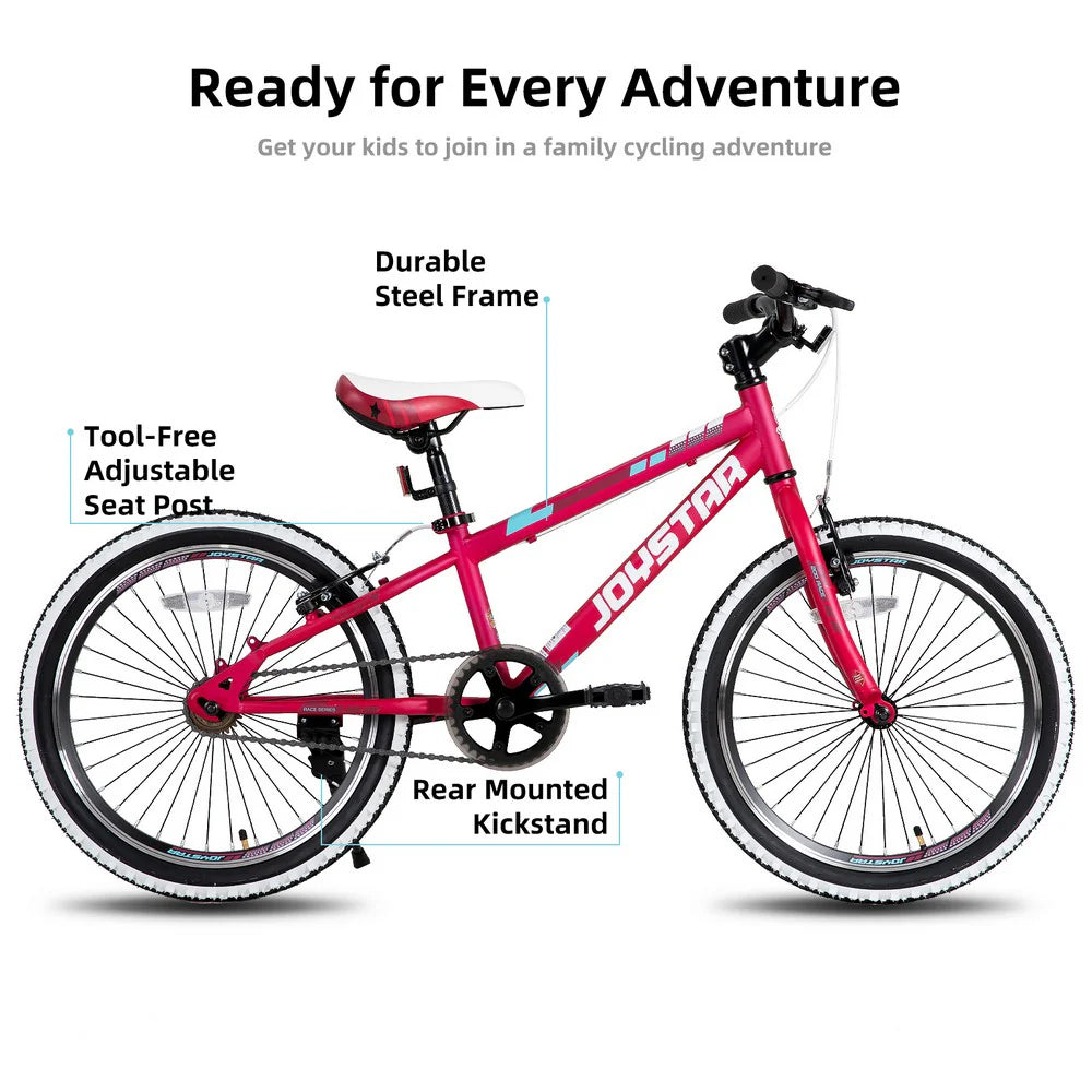 JOYSTAR Lubbock Kids Mountain Bike 20" and 24" Single-Speed Bicycle for Boys and Girls