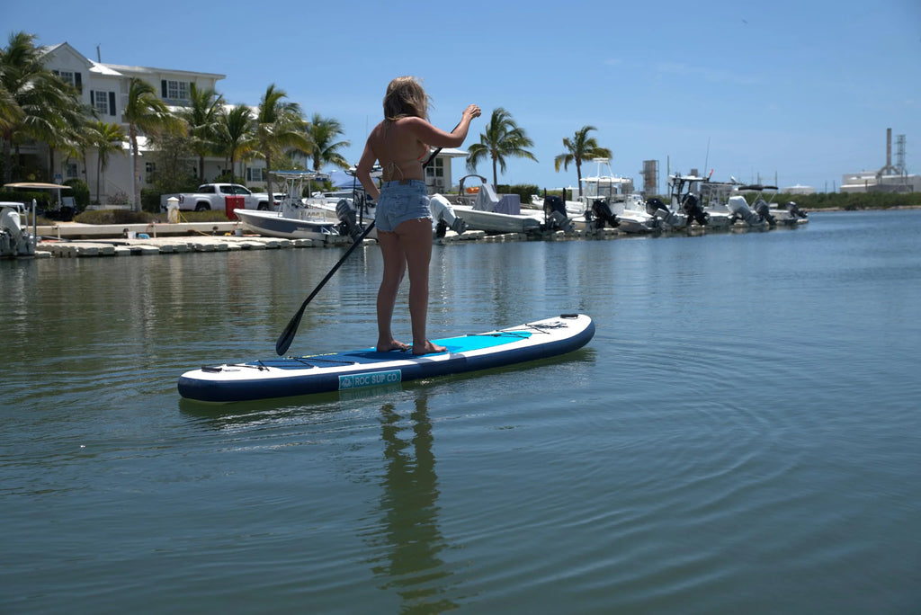 ROC Inflatable Stand Up Paddle Board 10'6" – Premium SUP Package, 350 lb Capacity
