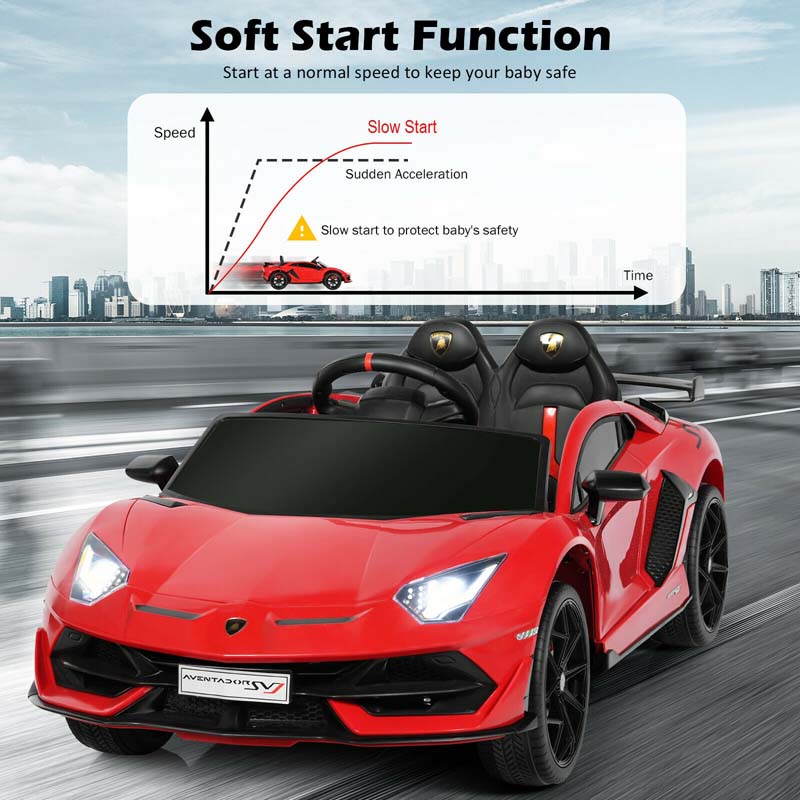 Licensed Lamborghini SVJ 12V Kids Ride-On Car – Electric Sports Car with Remote, Trunk, Music & LED Lights
