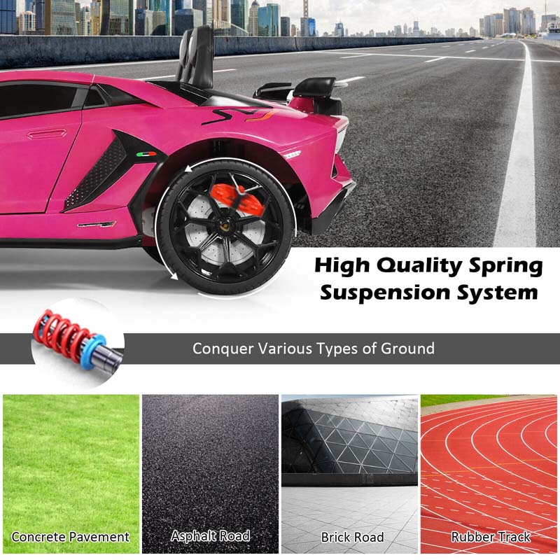 Licensed Lamborghini SVJ 12V Kids Ride-On Car – Electric Sports Car with Remote, Trunk, Music & LED Lights