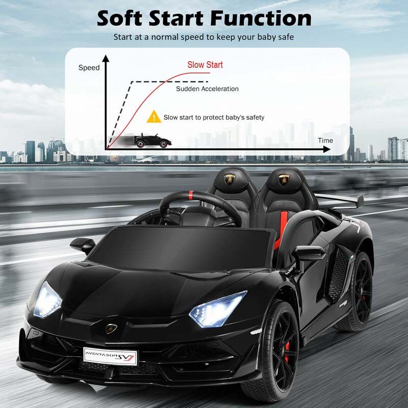 Licensed Lamborghini SVJ 12V Kids Ride-On Car – Electric Sports Car with Remote, Trunk, Music & LED Lights