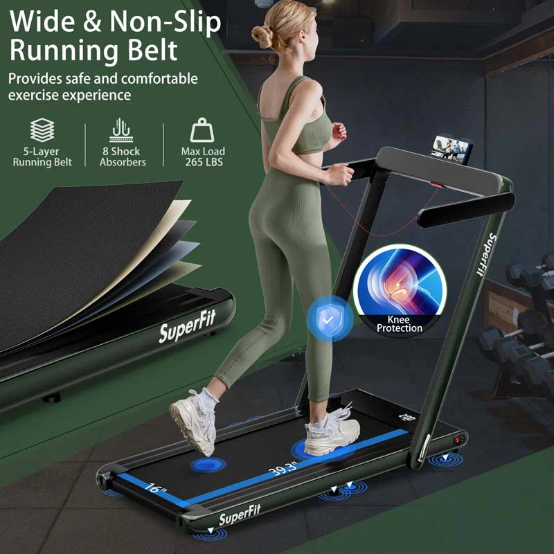 2-in-1 Folding Under Desk Treadmill – 2.25 HP, 0.6–7.5 mph, App, Speaker & Remote