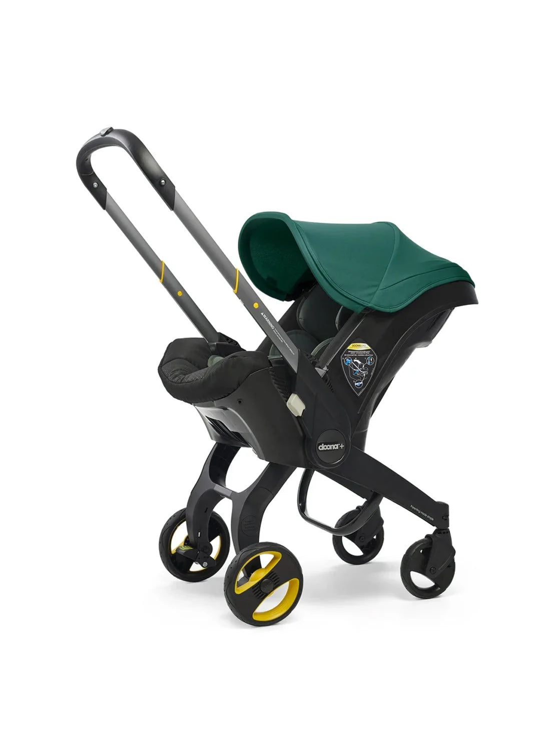 DOONA Infant Car Seat Stroller with LATCH Base – All-in-One Travel System, Nitro Black (Open Box)