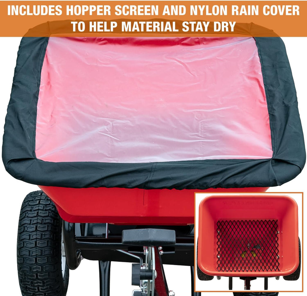 Buyers Products Grounds Keeper 3039632R Walk-Behind Push Spreader, 100 lb Capacity, All-Season Use