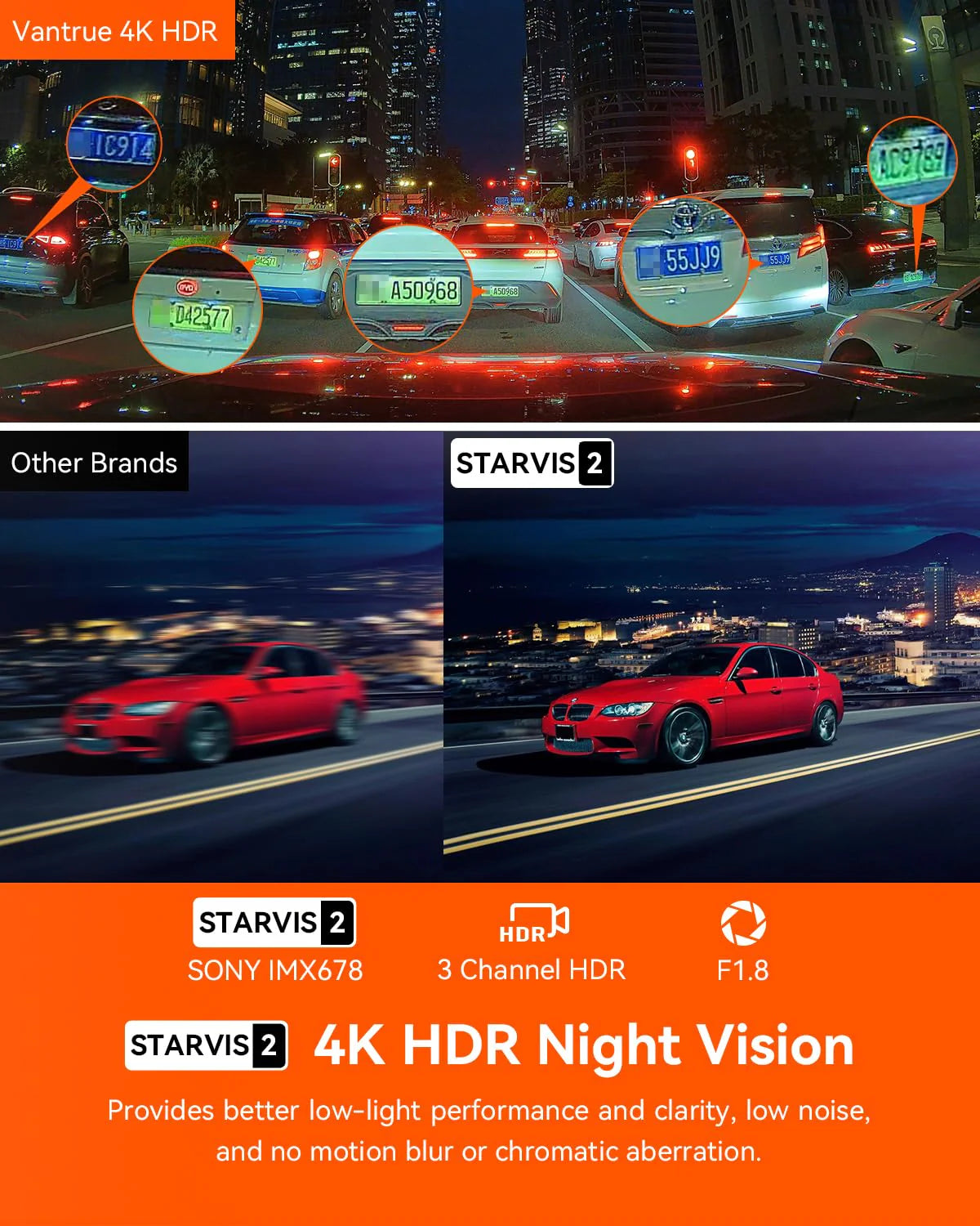 Vantrue N4 Pro 3-Channel 4K WiFi Dash Cam - STARVIS 2 Front/Cabin/Rear Camera, GPS, Night Vision, Voice Control