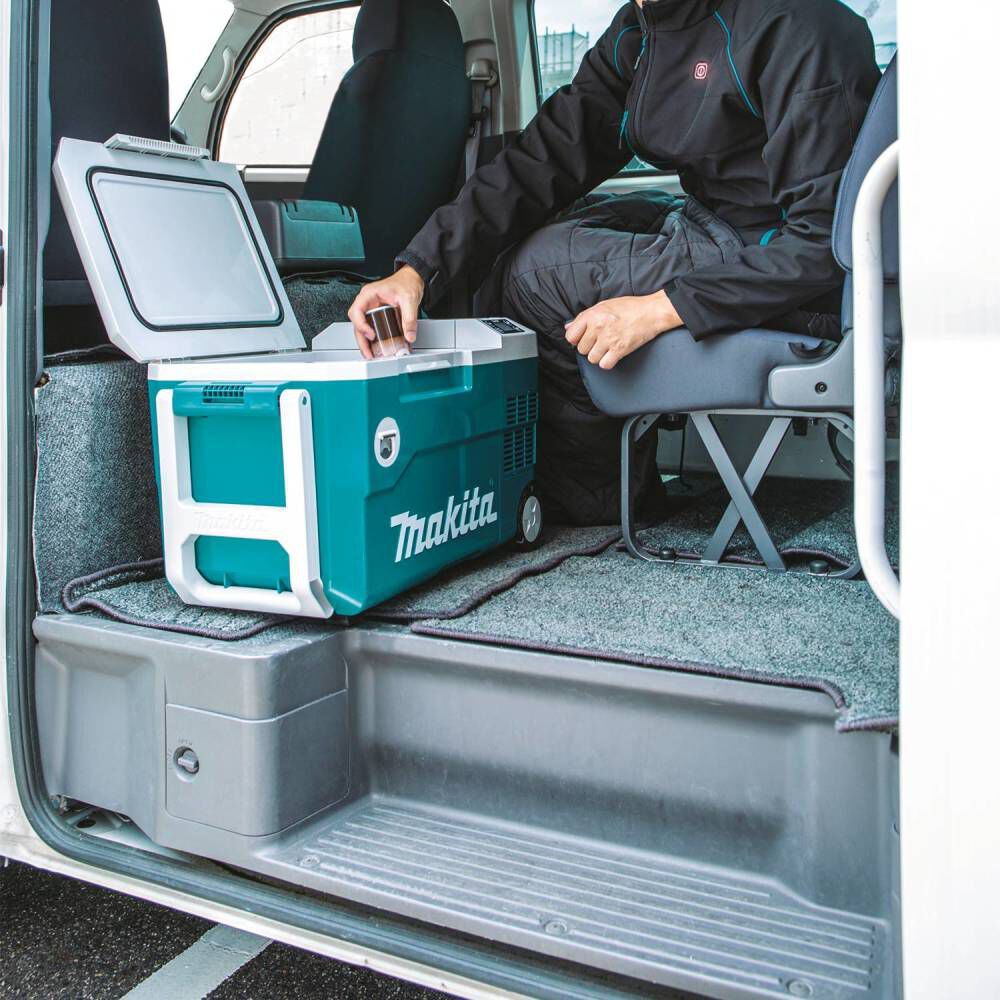 Makita 18V X2 LXT Cooler/Warmer Box DCW180Z – 12V/24V Car & AC Powered, 4 Cooling + 2 Warming Modes