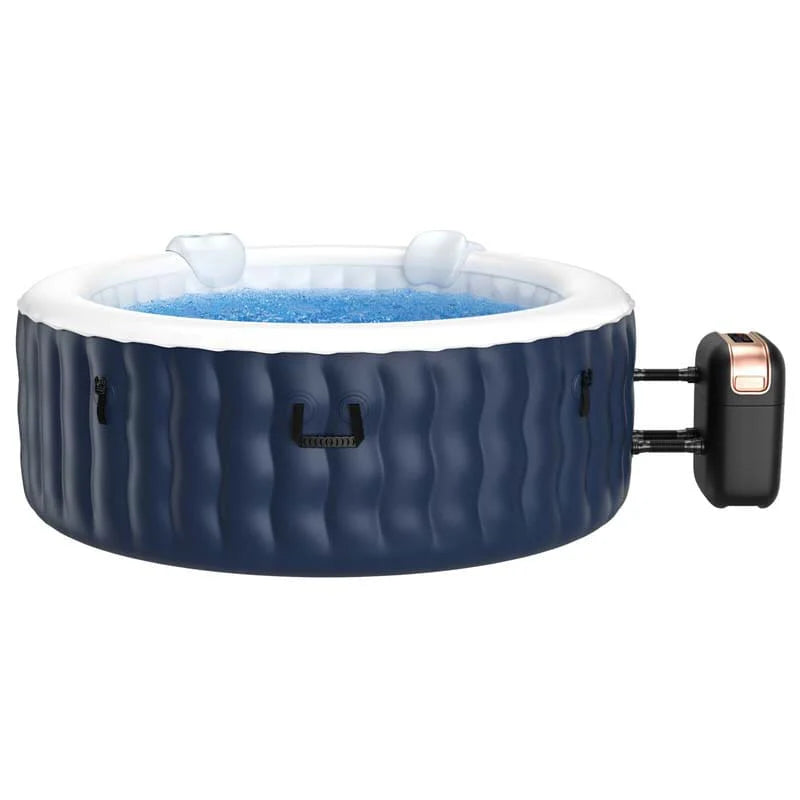 4-Person Inflatable Hot Tub Spa - 108 Bubble Jets, 2240W Heated Blow-Up Pool with Cover, Pump & Filter
