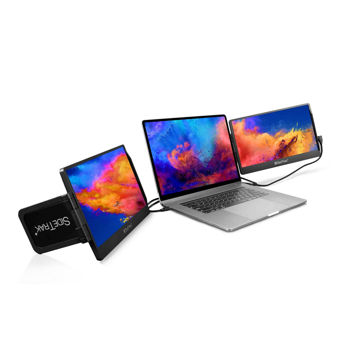 SideTrak Swivel Triple Portable 12.5" Monitor 2-Pack – Black, Laptop Screen Extender