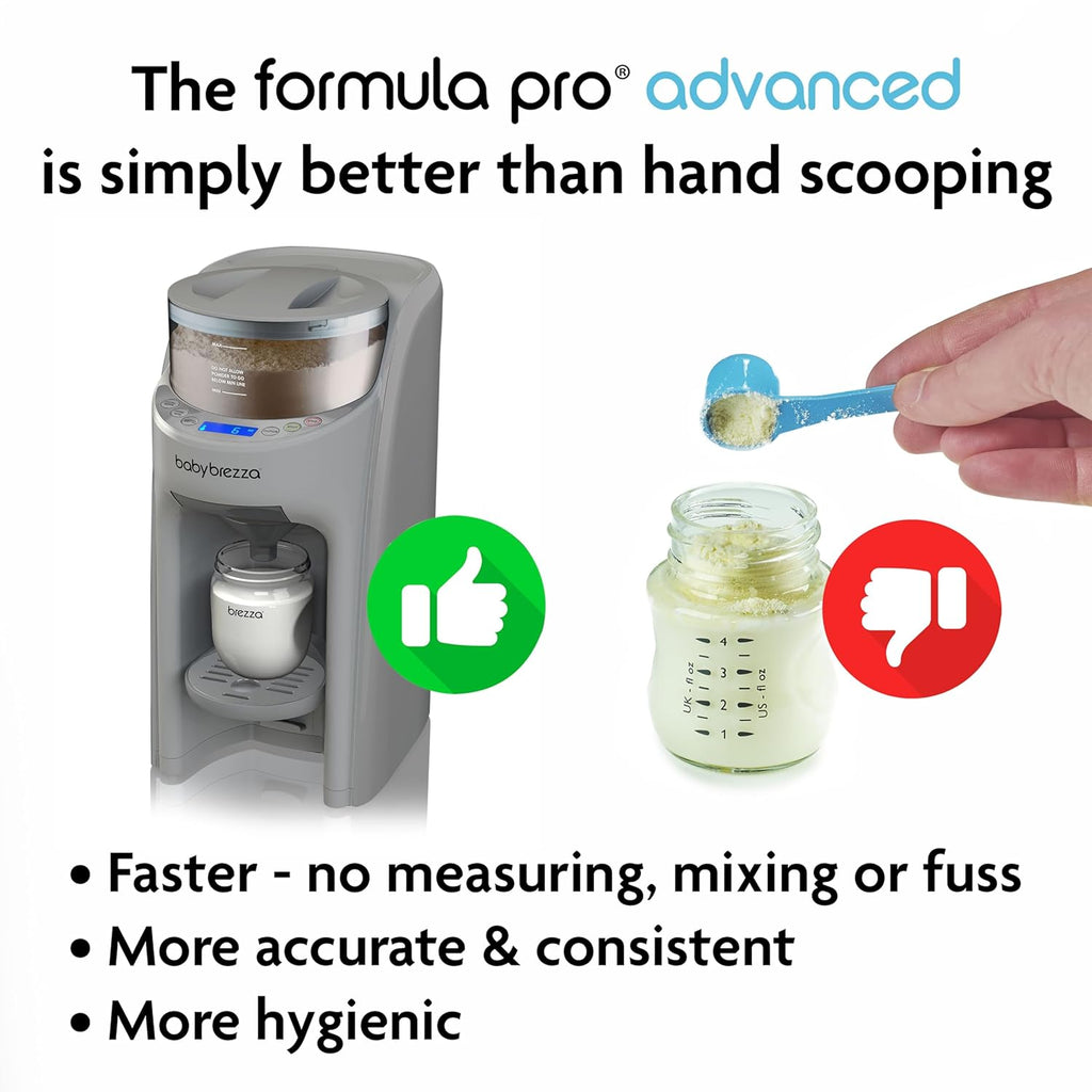Baby Brezza Formula Pro Advanced Automatic Warm Formula Dispenser, BPA-Free, White