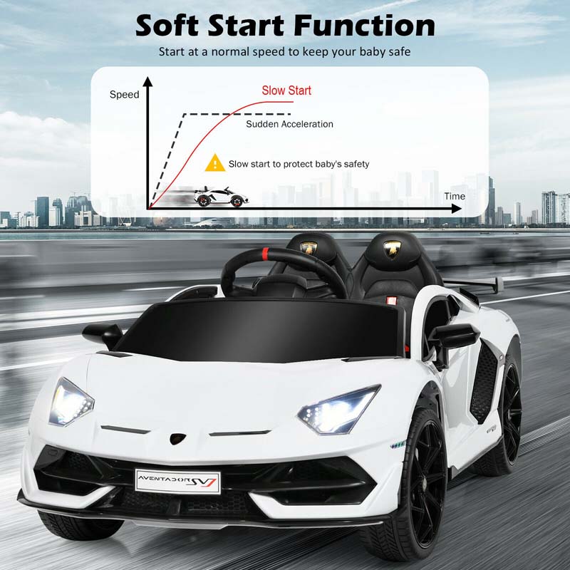 Licensed Lamborghini SVJ 12V Kids Ride-On Car – Electric Sports Car with Remote, Trunk, Music & LED Lights