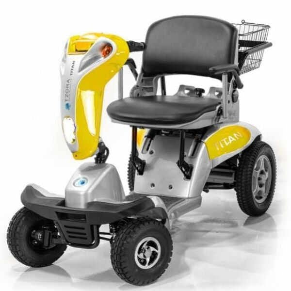 Tzora Titan Hummer XL Folding 4-Wheel Mobility Scooter – 15.5 Mile Range, 6.8 mph (Silver)