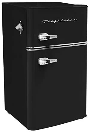 Frigidaire EFR840 3.2 cu ft Retro 2-Door Mini Fridge with Built-in Bottle Opener – Red, Mint or Black