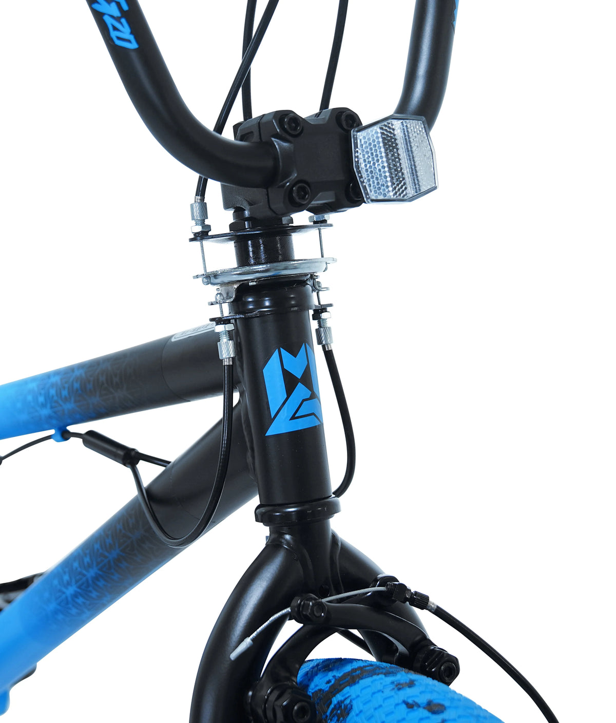 Kent Madd Gear 20" Kids' Freestyle Bike – Blue/Black BMX for Ages 7-13 with Pegs