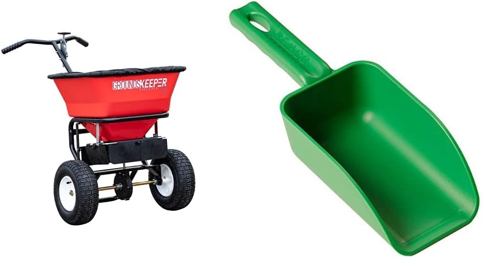 Buyers Products Grounds Keeper 3039632R Walk-Behind Push Spreader, 100 lb Capacity, All-Season Use