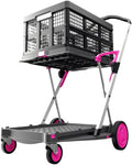 CLAX Folding Collapsible Transport Trolley – Aluminium Frame, Storage Crate, 132 lb Load