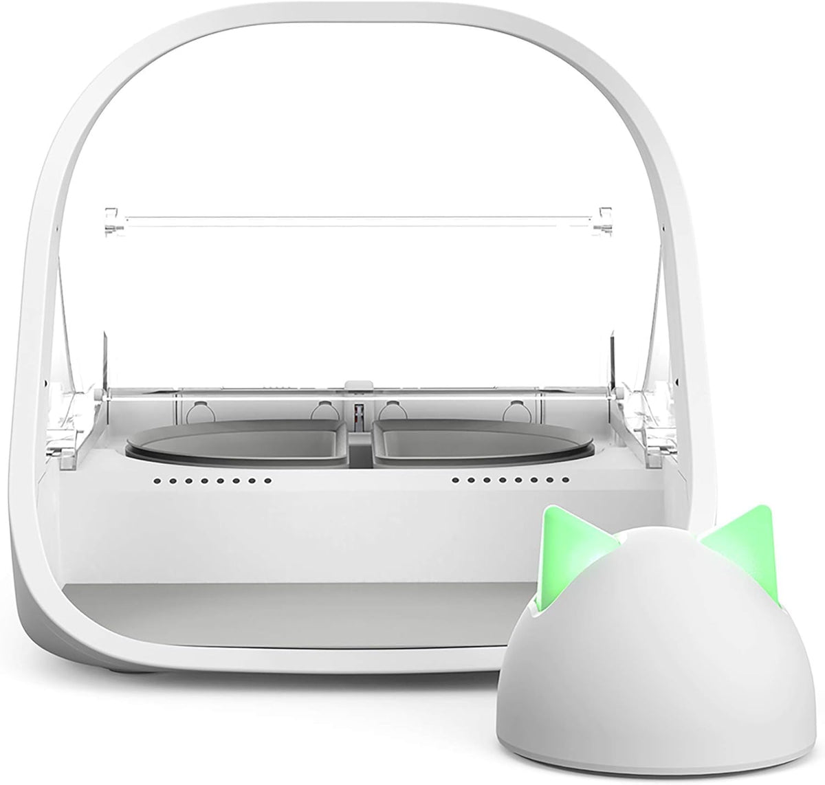 White Sure Petcare Microchip Pet Feeder Connect with sealed food bowl