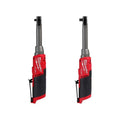 Red Milwaukee M12 FUEL extended reach high-speed cordless ratchets