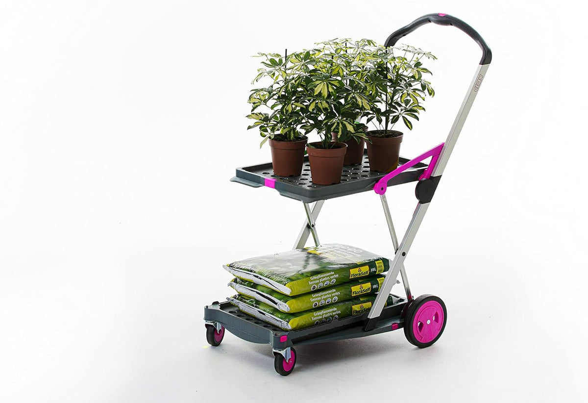 CLAX Folding Collapsible Transport Trolley – Aluminium Frame, Storage Crate, 132 lb Load
