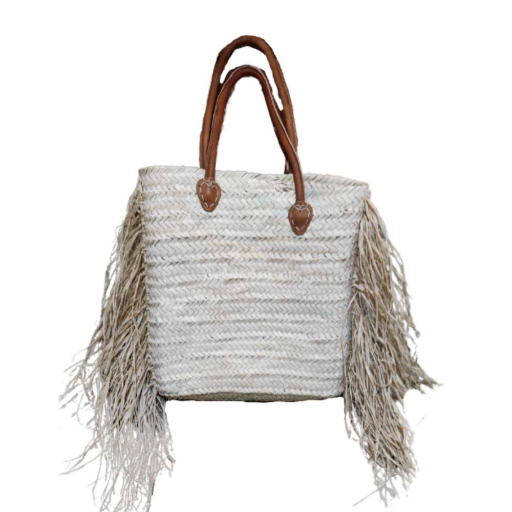 Charlotte wicker and raffia shoulder bag, product view 2