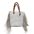 Charlotte wicker and raffia shoulder bag, product view 2