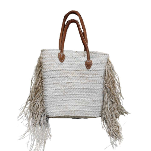 Charlotte wicker and raffia shoulder bag, product view 2